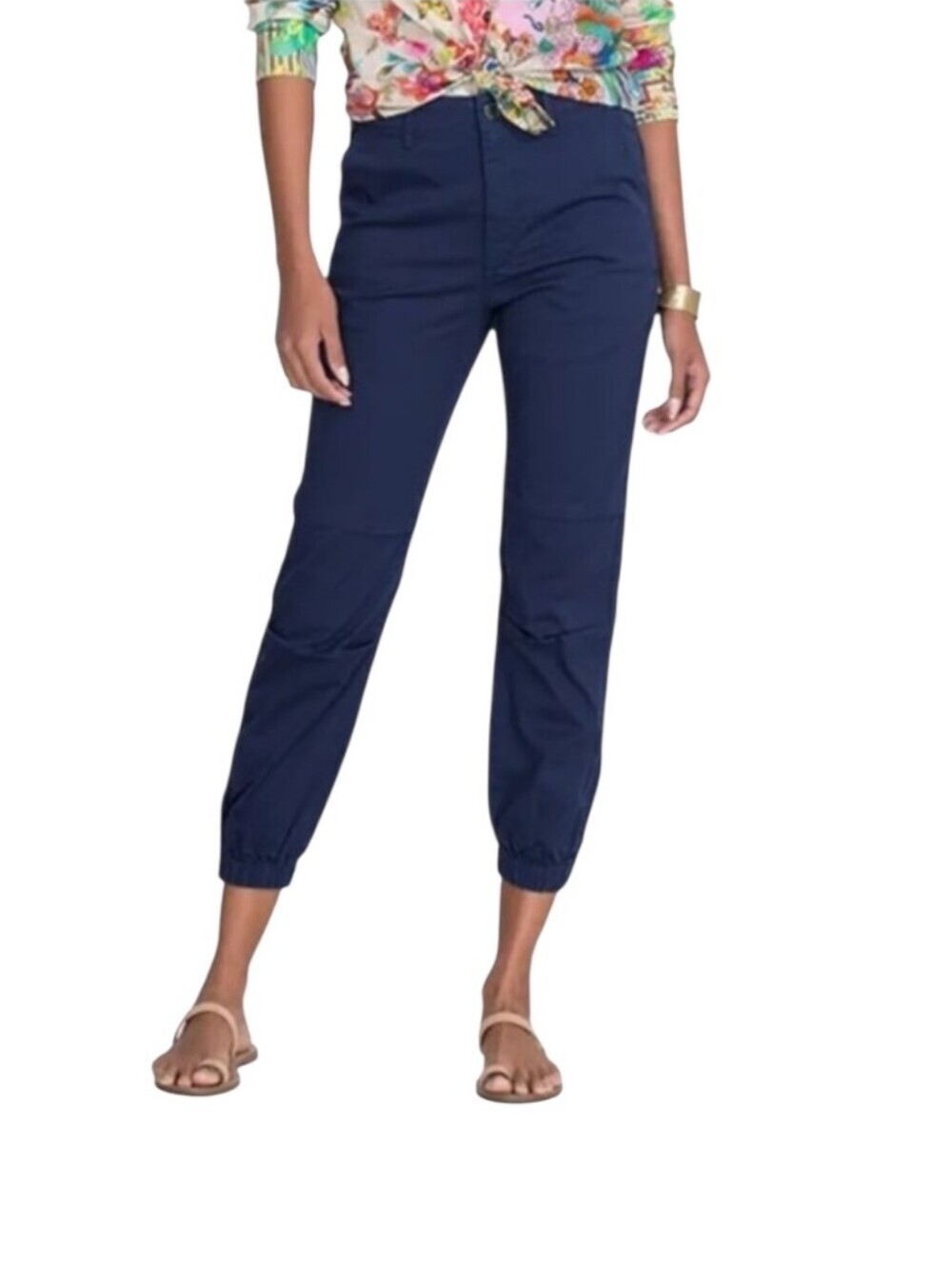 Johnny Was Blue Jogger Pants causal basic wardrobe staple
